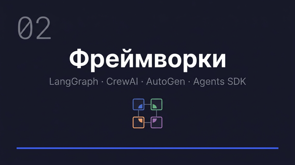 Фреймворки: LangGraph, CrewAI, AutoGen — что выбрать